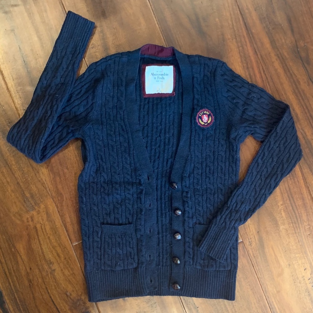 A&F cardigan, navy